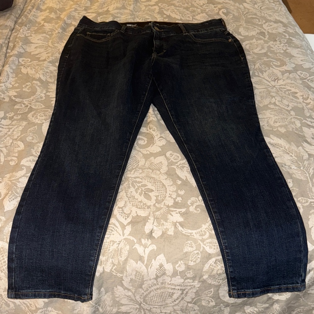 Women's Classic Dark Blue Straight Leg Jeans